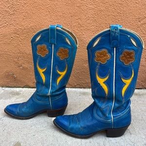Blue Vintage Ralph Lauren Western Boots Lucchese